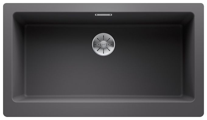 Silgranit 1 Becken  VINTERA XL 9-UF Flächenbündige Spüle für 90 cm Unterschrank (Grau) 