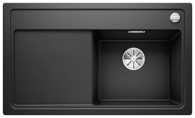 Silgranit 1 Becken  ZENAR 45 S Einbauspüle für 45 cm Unterschrank (Schwarz) 