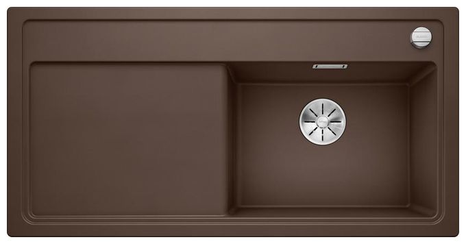 Silgranit 1 Becken  ZENAR XL 6 S Einbauspüle für 60 cm Unterschrank (Braun) 