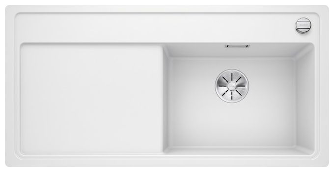 Silgranit 1 Becken  ZENAR XL 6 S-F Flächenbündige Spüle für 60 cm Unterschrank (Weiß) 