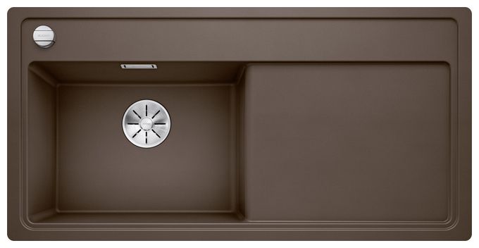 Silgranit 1 Becken  ZENAR XL 6 S-F Flächenbündige Spüle für 60 cm Unterschrank (Braun) 