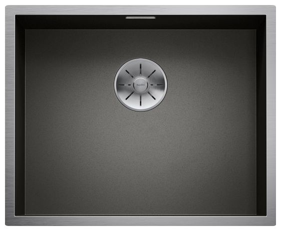 ZEROX 500-U, Edelstahl Dark Steel, ohne Ablauffernbedienung, keine Beckenlage, 600 mm Untermaß 