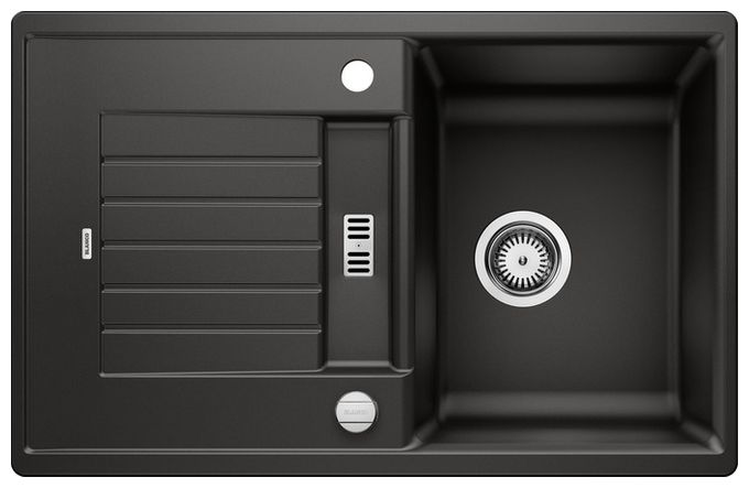Silgranit 2 Becken  ZIA 45 S Einbauspüle für 45 cm Unterschrank (Schwarz) 