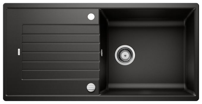 Silgranit 1 Becken  ZIA XL 6 S Einbauspüle für 60 cm Unterschrank (Schwarz) 
