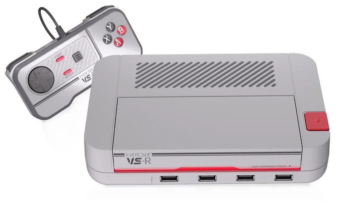 4 GB  Evercade VS-R (Grau, Rot) 