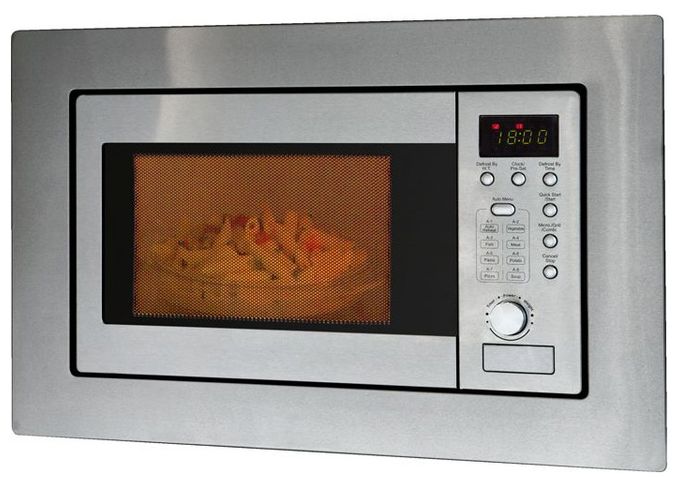Einbau-Mikrowelle 800 W Größe: klein 5 Stufen Grill (Edelstahl) MWG2215EB 