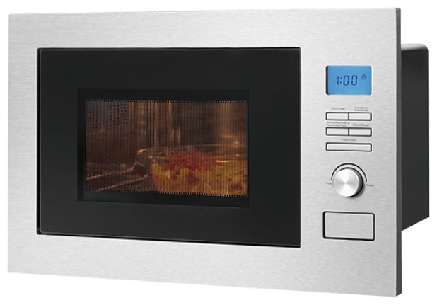 Einbau-Mikrowelle 900 W Größe: mittel 5 Stufen Grill (Edelstahl) MWG3001HEB 