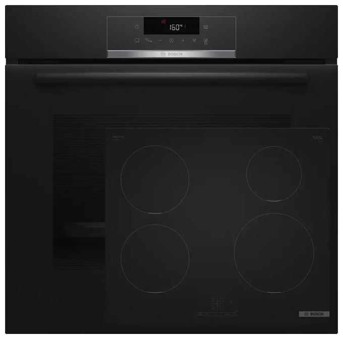 Herdset groß AutoClean Hydrolytisch mit 60 cm Induktions Kochfeld HBD474BM6 (HBA571BB3 + PIE61ABB5E) 
