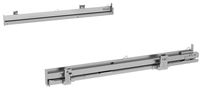 HEZ638D00 Clip-Vollauszug Edelstahl 