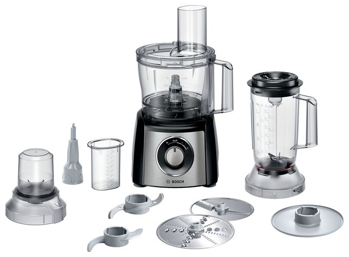 900 W Küchenmaschine 2,3 l (Schwarz, Transparent) MCM3PM386  MultiTalent 3 Plus 