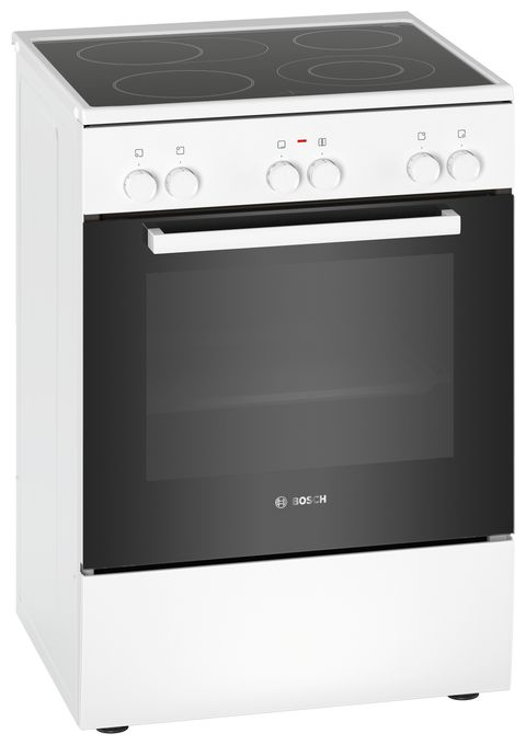 Freistehender Herd Elektro normal 7 Beheizungsarten mit Glaskeramik Kochfeld Serie 2 HKA090220 