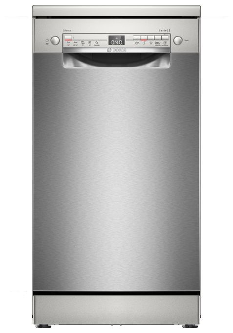 45 cm Geschirrspüler freistehend leise 10 Maßgedecke aquaStop Funktion Wärmetauscher (Edelstahl) Serie 2 SPS2HKI02E 