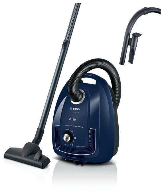Bodenstaubsauger mit Staubbeutel 600 W PureAir  Serie 4 BGD38BU2 (Blau) 