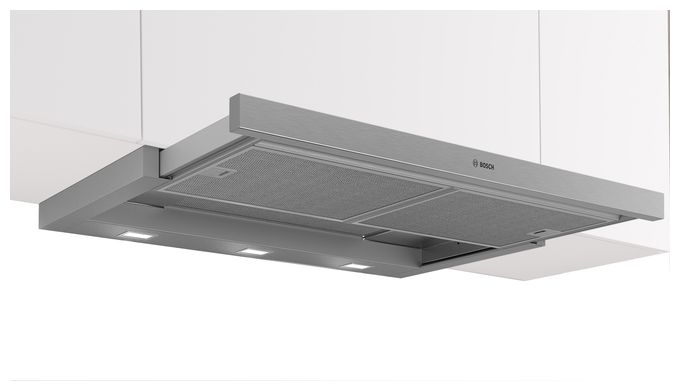 Umluft Dunstabzugshaube/Esse Einbau 90 cm (Metallisch, Silber) Serie 4 DFL094A51 
