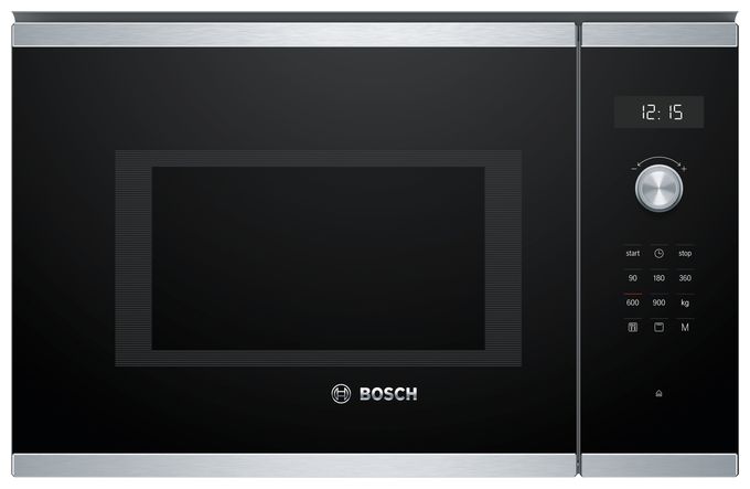 Einbau-Mikrowelle 900 W Größe: mittel 5 Stufen Grill (Edelstahl) Serie 6 BEL554MS0 