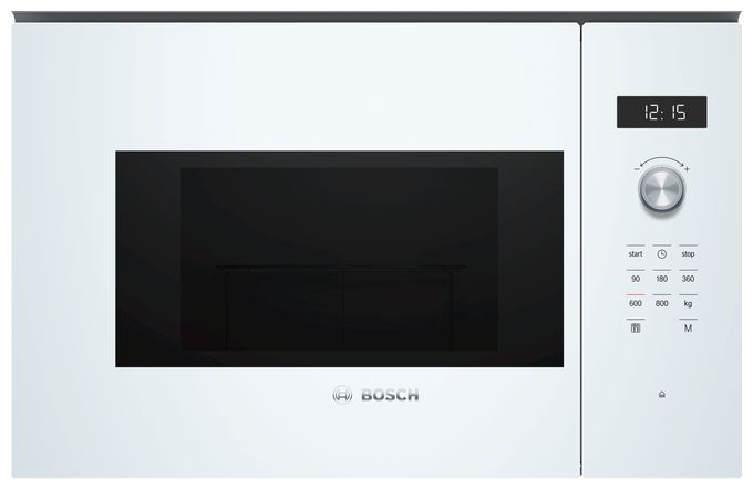 Einbau-Mikrowelle 800 W Größe: klein 5 Stufen (Weiß) Serie 6 BFL524MW0 