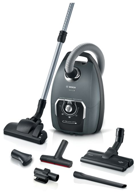Bodenstaubsauger mit Staubbeutel 750 W Allergie-Filter  Serie 8 BGL75XPRQ ProSilence (Grau) 