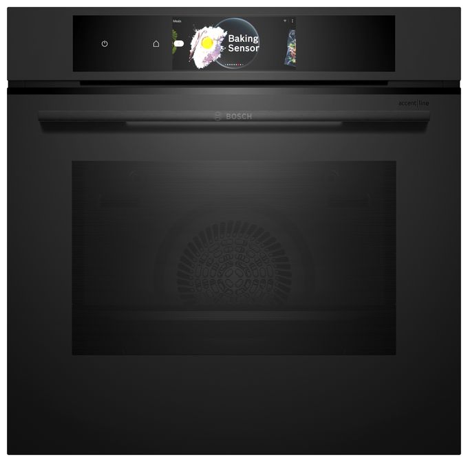 Einbaubackofen groß AutoClean (Schwarz) Serie 8 HBG978NM1 