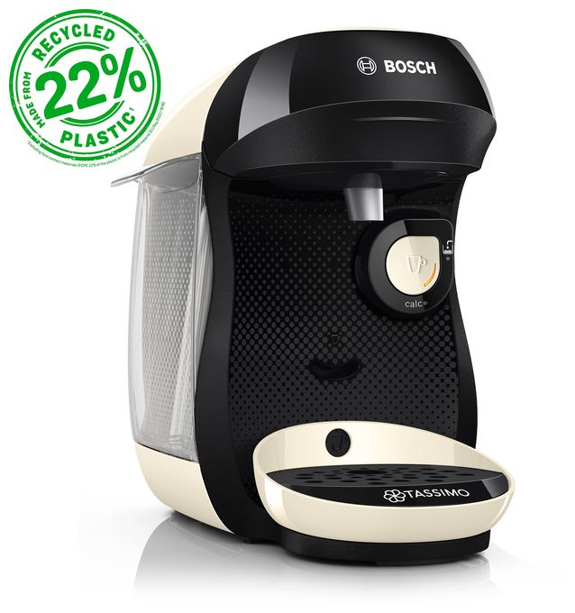 Kaffeekapsel Maschine  TAS107E Tassimo Happy friendly (Beige, Schwarz) 