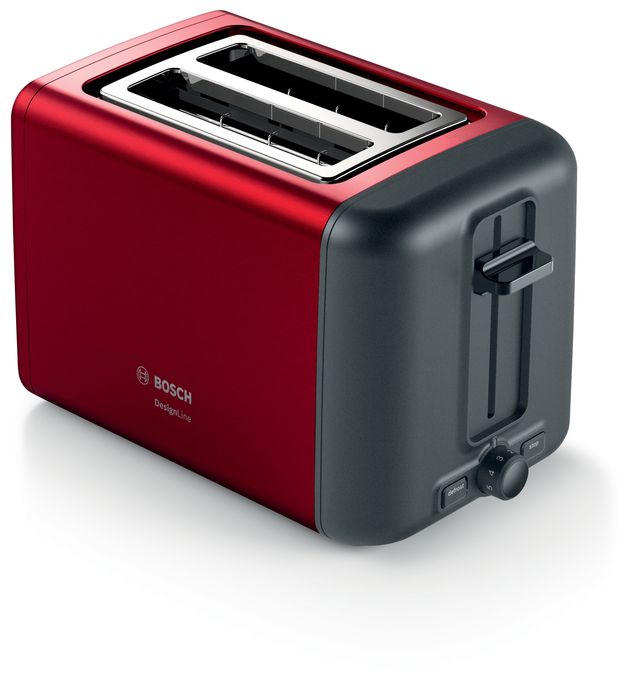 Toaster 970 W 2 Scheibe(n)  TAT3P424DE DesignLine (Schwarz, Rot) 
