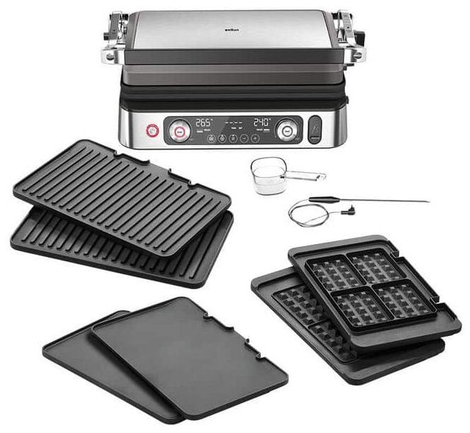 2200 W mit 370 x 230 mm Fläche  CG9167 Multigrill 9 Pro (Edelstahl, Titan) 