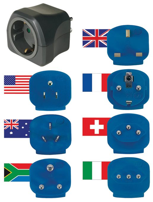 Weltreisestecker geerdet 
