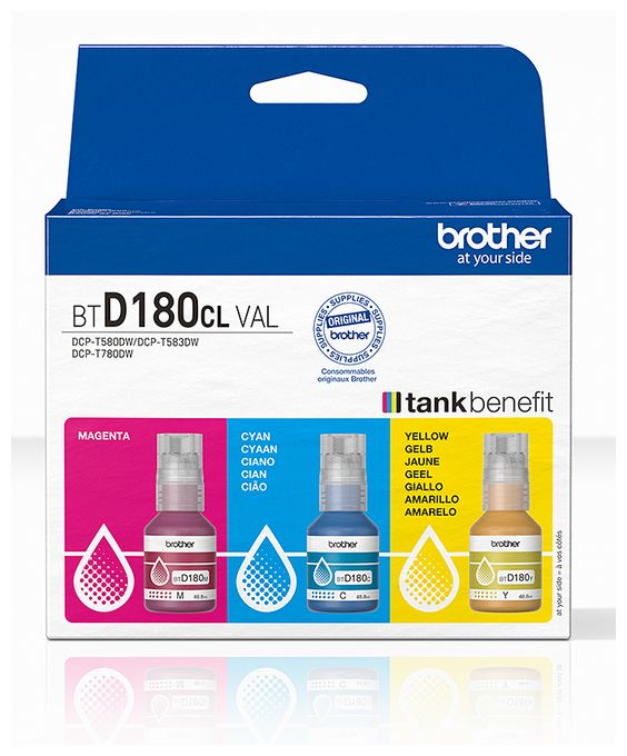 originale Druckerpatronen Cyan, Magenta, Gelb BTD180CLVAL 