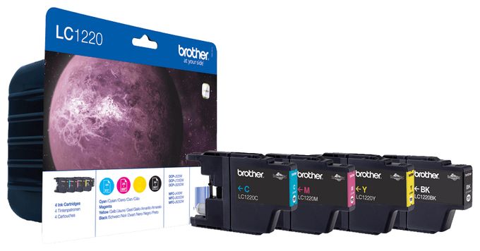 originale Druckerpatronen Schwarz, Cyan, Magenta, Gelb 300 Seiten LC-1220VALBPDR 