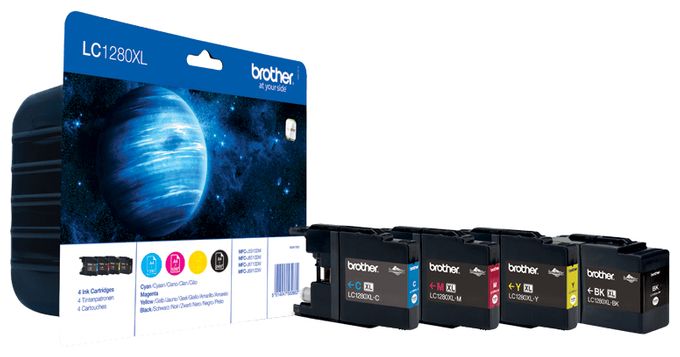 originale Druckerpatronen Schwarz, Cyan, Magenta, Gelb 2400 Seiten LC-1280XLVALBPDR 