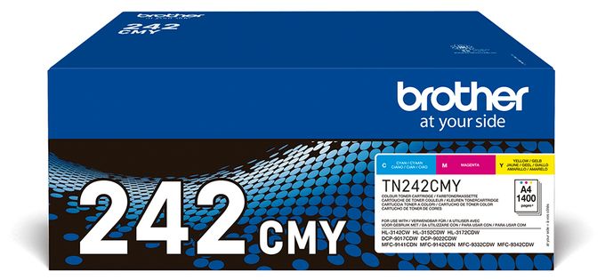 originale Druckerpatronen Cyan, Magenta, Gelb TN-242CMY 