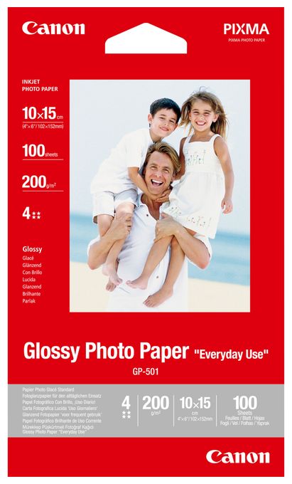 GP-501 glänzendes Fotopapier 10x15 cm - 100 Blatt 