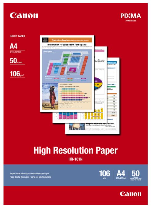 HR-101N Hochauflösendes Papier A4, 50 Blatt 