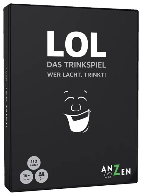 Kartenspiel bis zu 12 Spielern ab 16 Jahr(e) LOL - Das Trinkspiel - Wer lacht, trinkt! 