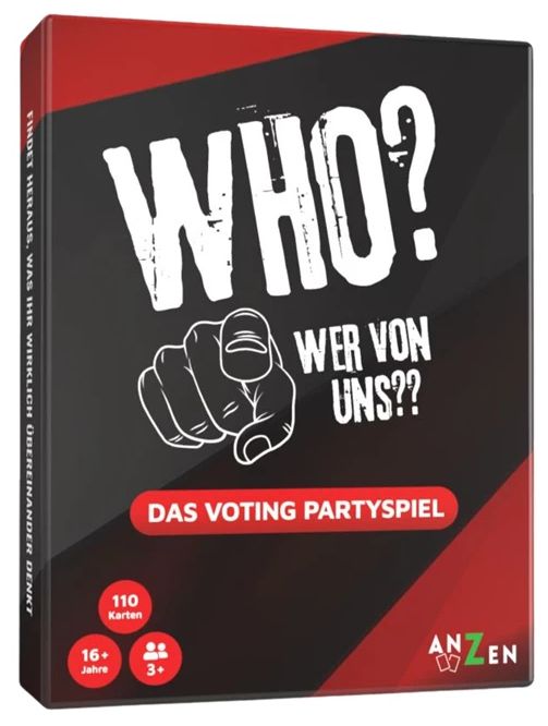 Brettspiel ab 16 Jahr(e) WHO? Wer von uns? - Das Voting Partyspiel 
