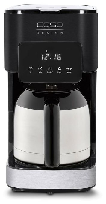 10 Tassen Thermo Filterkaffeemaschine 1,2 l  1847 Coffee Taste & Style (Schwarz, Edelstahl) 