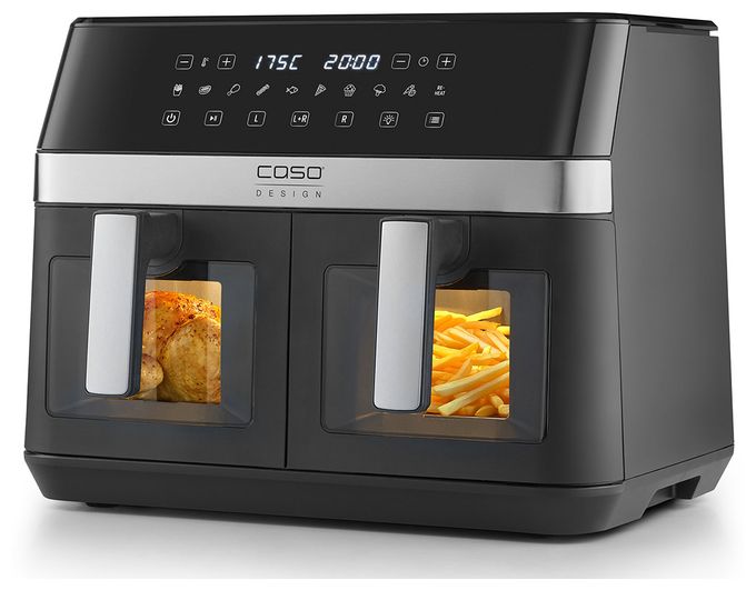 Doppel Heißluftfritteuse 14 l 2200 W  3186 AirFry DuoChef (Schwarz, Silber) 