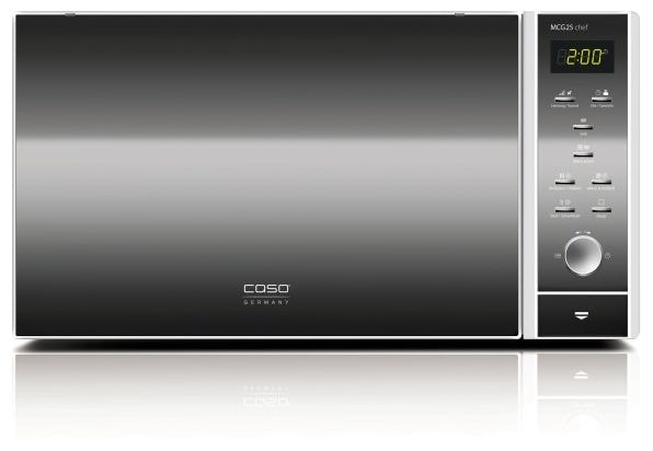 Freistehende Mikrowelle 900 W Größe: mittel 10 Stufen Grill  MCG25 Chef (Schwarz, Weiß) 