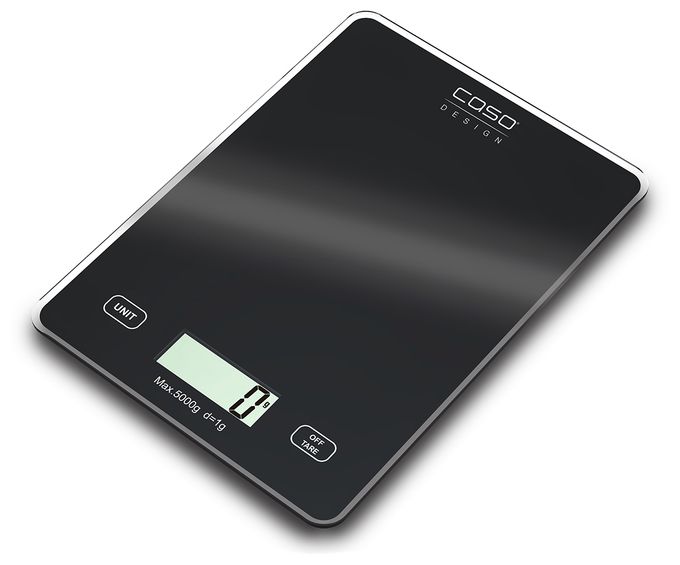 Elektronische Küchenwaage bis 5 kg Genauigkeit 1 g  Slim 3210 (Schwarz) 