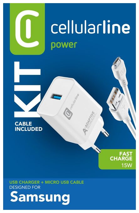 Adaptive Fast Charger Kit 15W - Micro USB - Samsung 