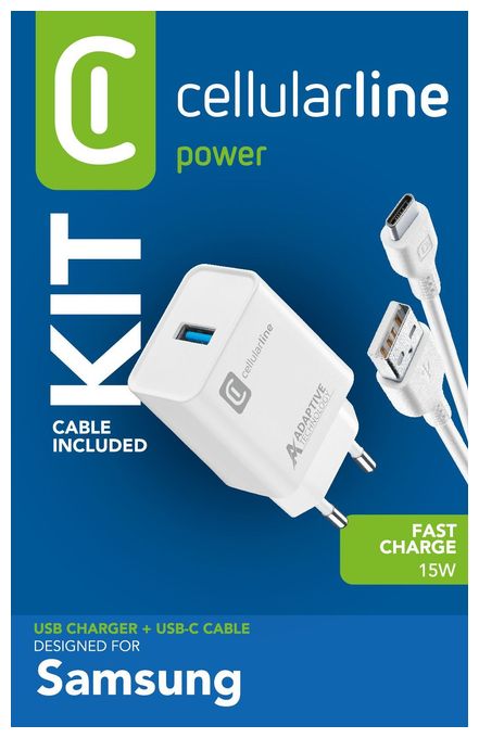 Adaptive Fast Charger Kit 15W - USB-C - Samsung 