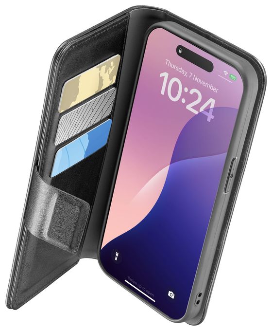 Folio für Apple iPhone 16e/17e  Book Agenda 2 Case (Schwarz) 