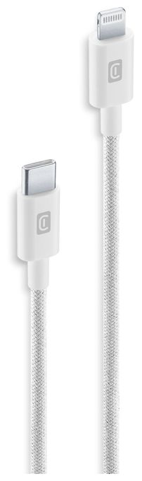 Stecker Lightning auf USB C bis 30 W 1,5 m  Braided Data Cable (Weiß) 