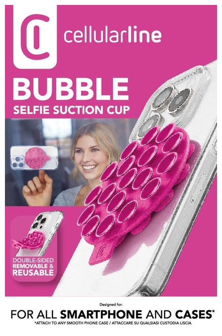 Fingerring 0 mm Universal  Bubble Doppel-Saugfußhalterung (Pink) 