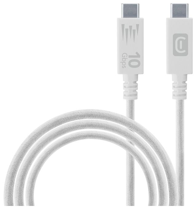 10 Gbit/s Stecker Rundkabel USB C auf USB C bis 100 W 1,5 m  Fast Transfer (Weiß) 