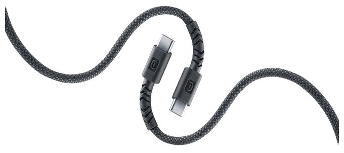 Stecker USB C auf USB C bis 60 W 1,5 m  Flexi Braided Data Cable (Schwarz) 