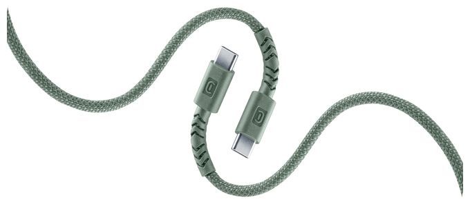 Stecker USB C auf USB C bis 60 W 1,5 m  Flexi Braided Data Cable (Grün) 