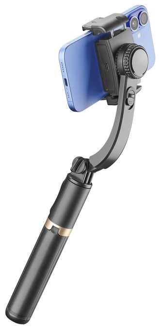 70 mm Universal  Freemotion Video-Stabilisator-Gimbal für Smartphones (Schwarz) 