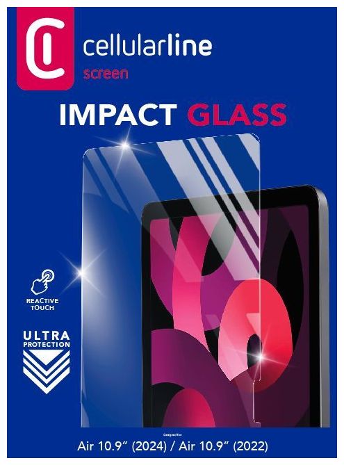 Klare Bildschirmschutzfolie aus gehärtetes Glas 9H für Apple iPad Air 11'' (2024) bis 27,9 cm (11") Kratzresistent, Schockresistent  Impact Glass (Transparent) 