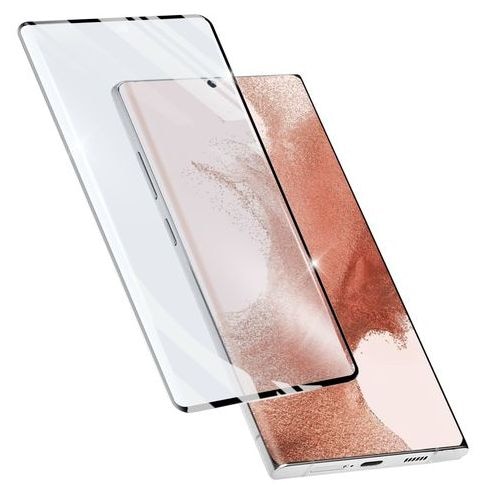 Klare Bildschirmschutzfolie gehärtetes Glas 9H für  Samsung Galaxy S23 Ultra Stoßfest, Splitterfrei, Schockresistent Impact Glass Curved 