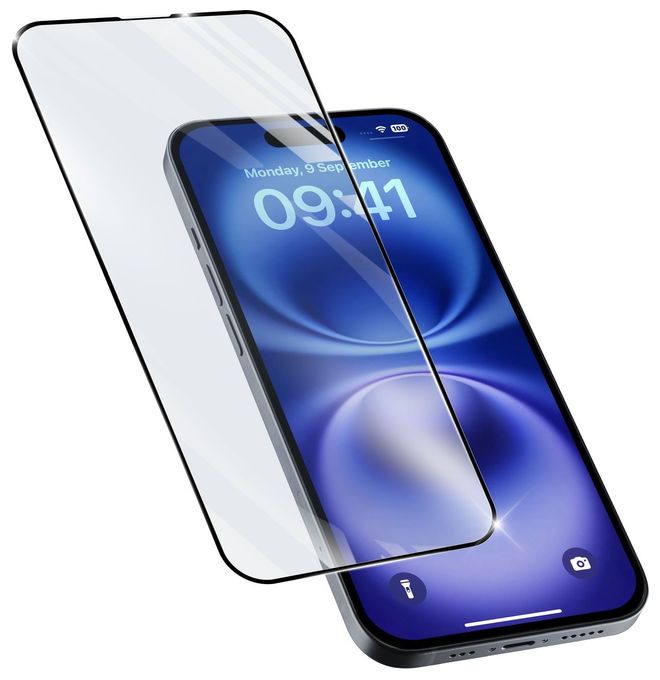 Klare Bildschirmschutzfolie gehärtetes Glas 9H für  Apple iPhone 16 Stoßfest, Splitterfrei, Schockresistent Impact Glass Capsule 